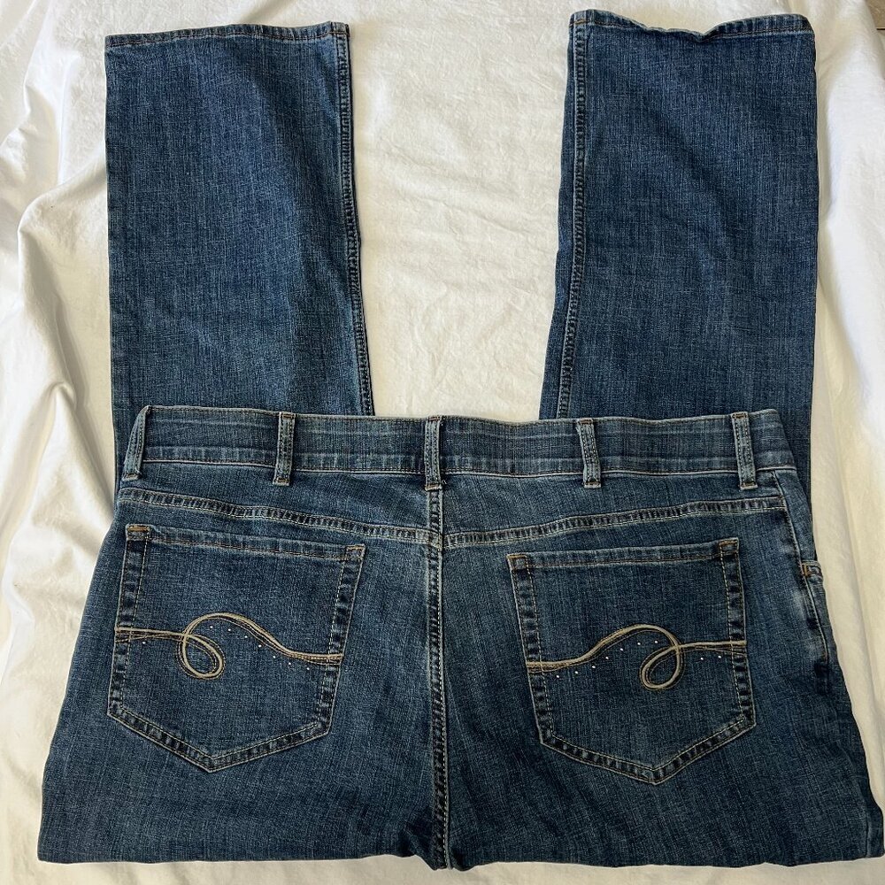 Riders By Lee Mid Rise Straight Leg Jeans Size 22W M - Picture 3 of 6